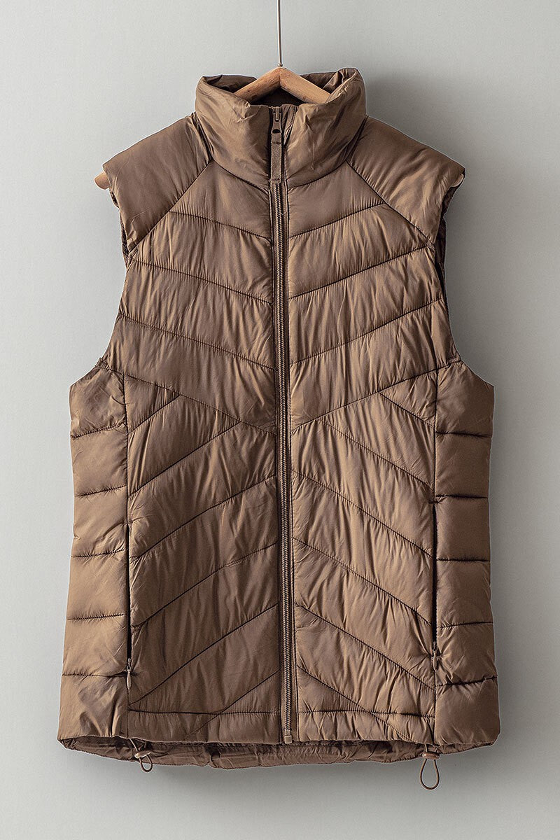 Quilted Chevron Puffer Vest | Cozy Style Essential