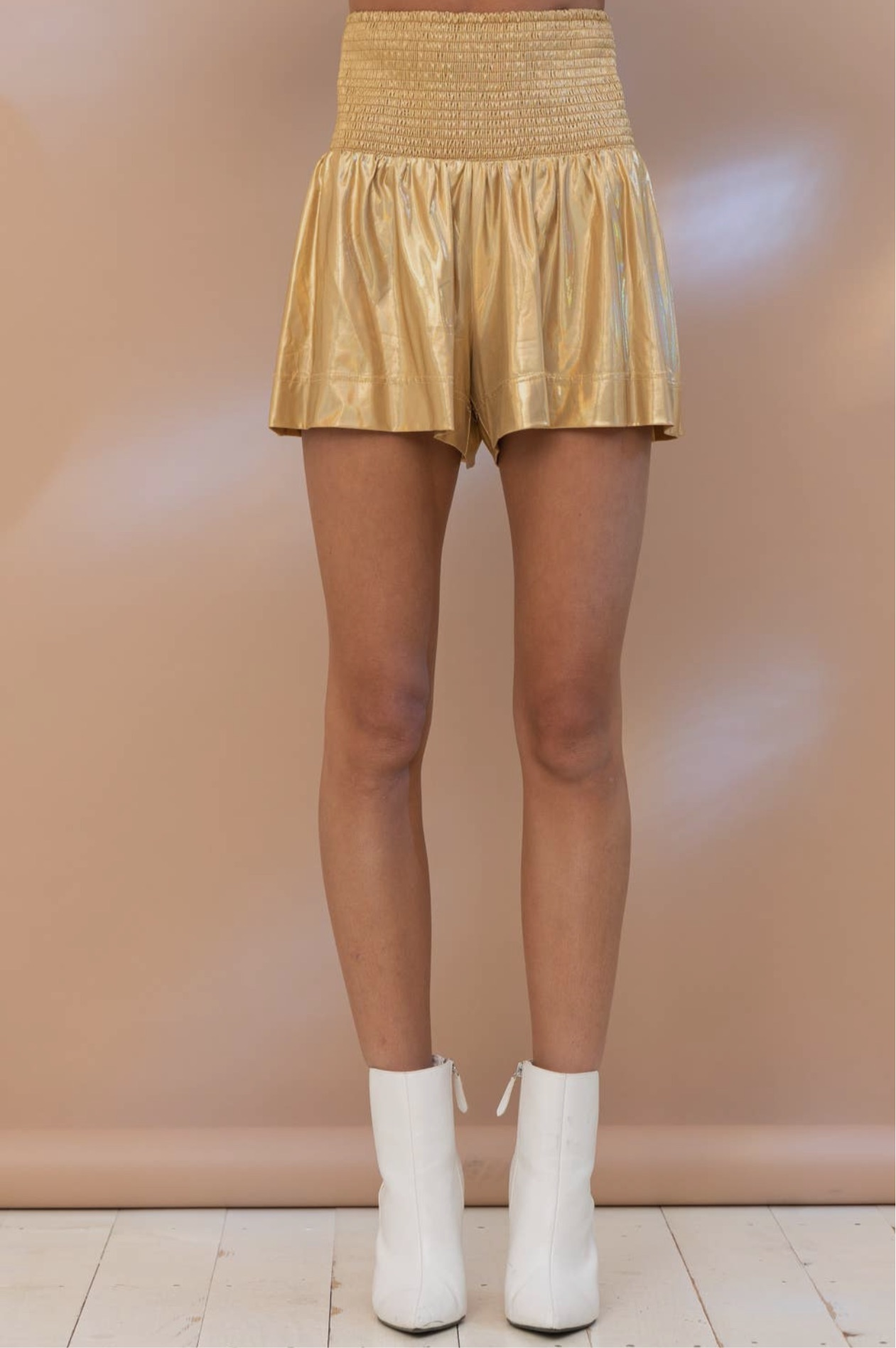 Metallic Gameday Smocked Shorts