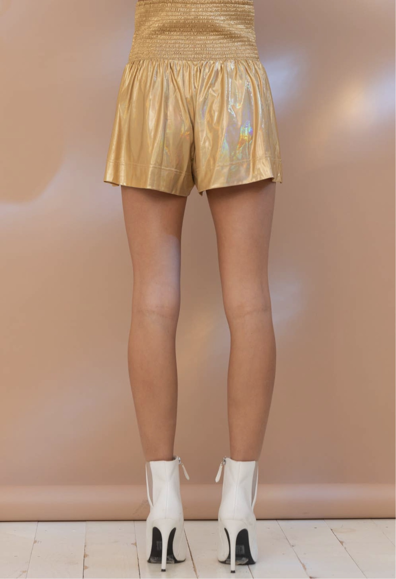 Metallic Gameday Smocked Shorts