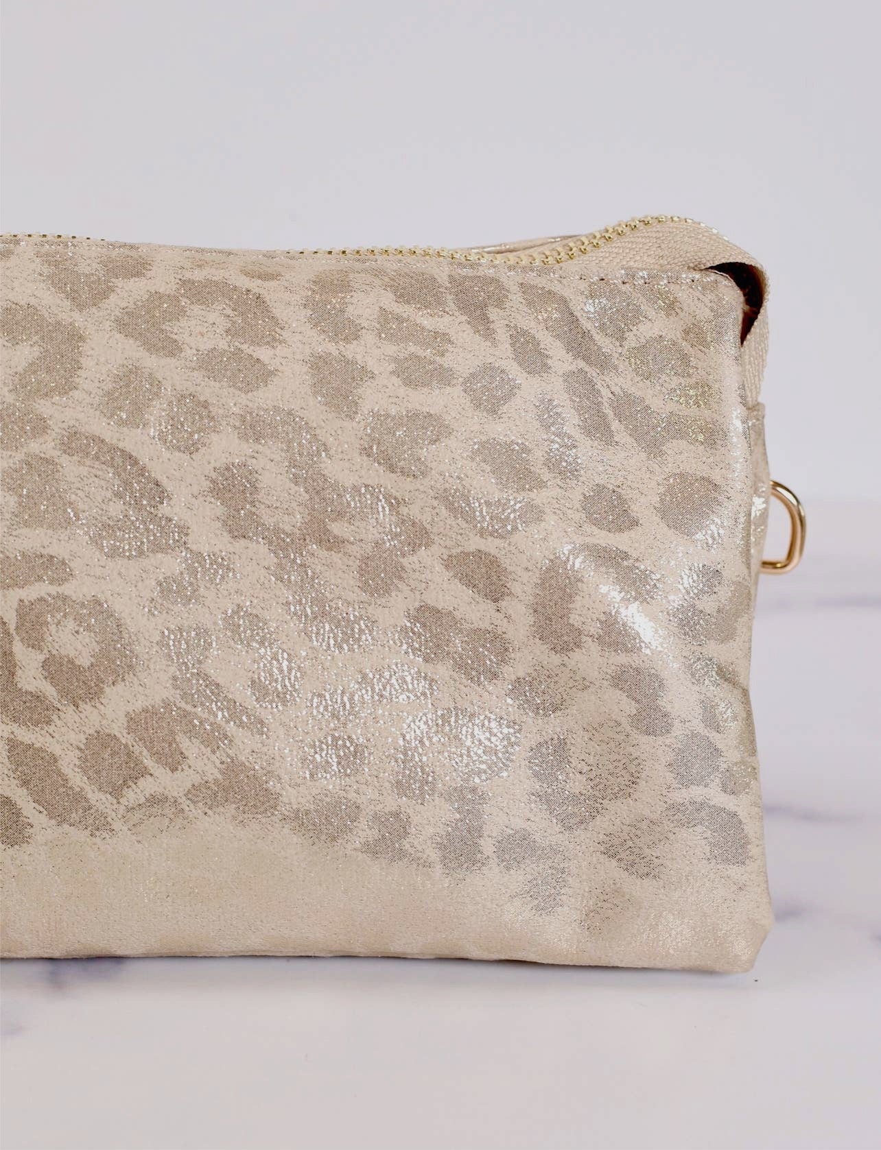 Metallic Leopard Crossbody Bag