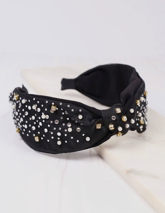 Bejeweled Black Headband