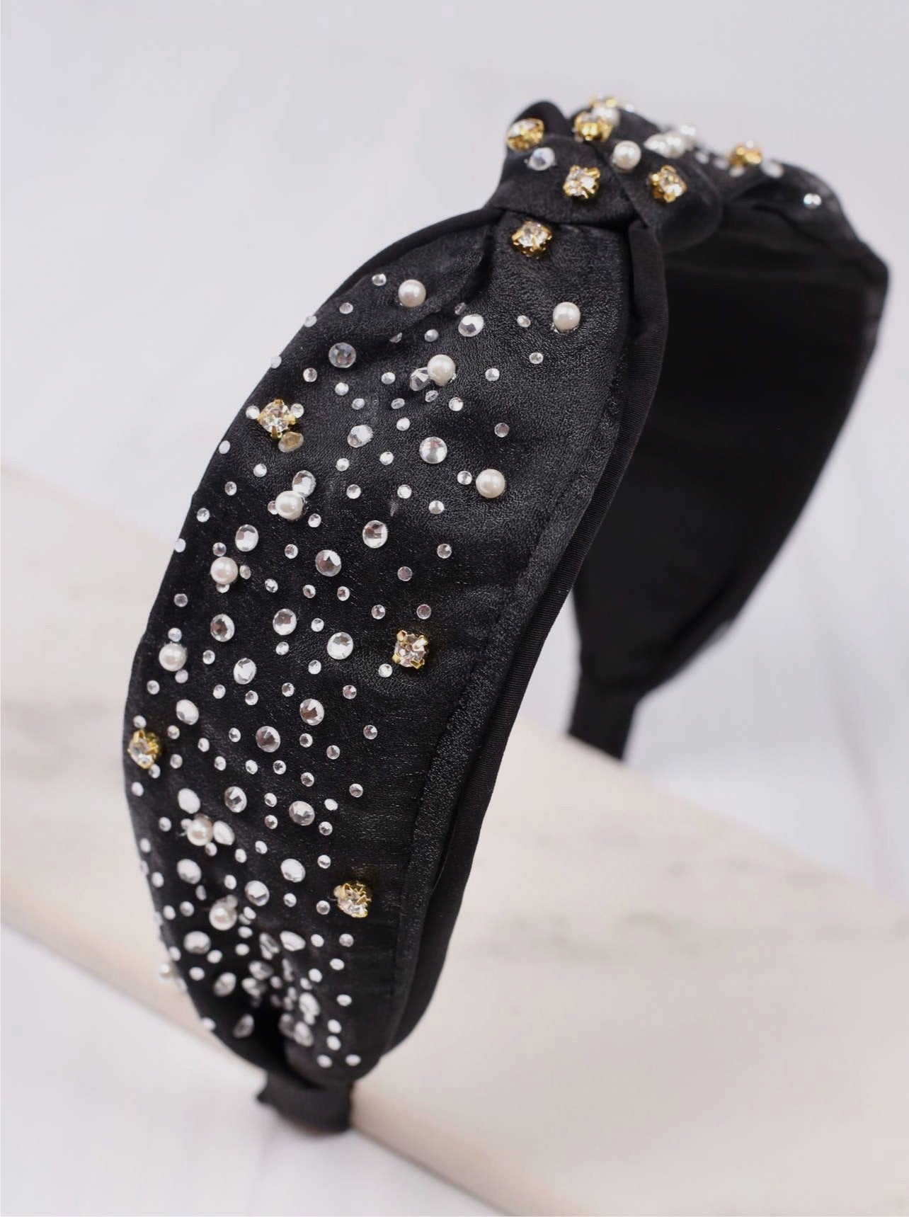 Bejeweled Black Headband