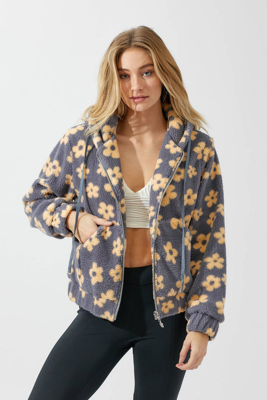 Teddy Daisy Print Jacket