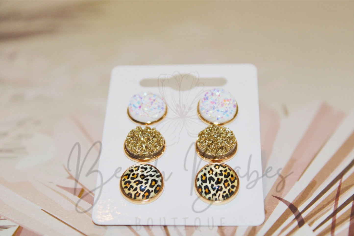 3 pk Gold Earrings