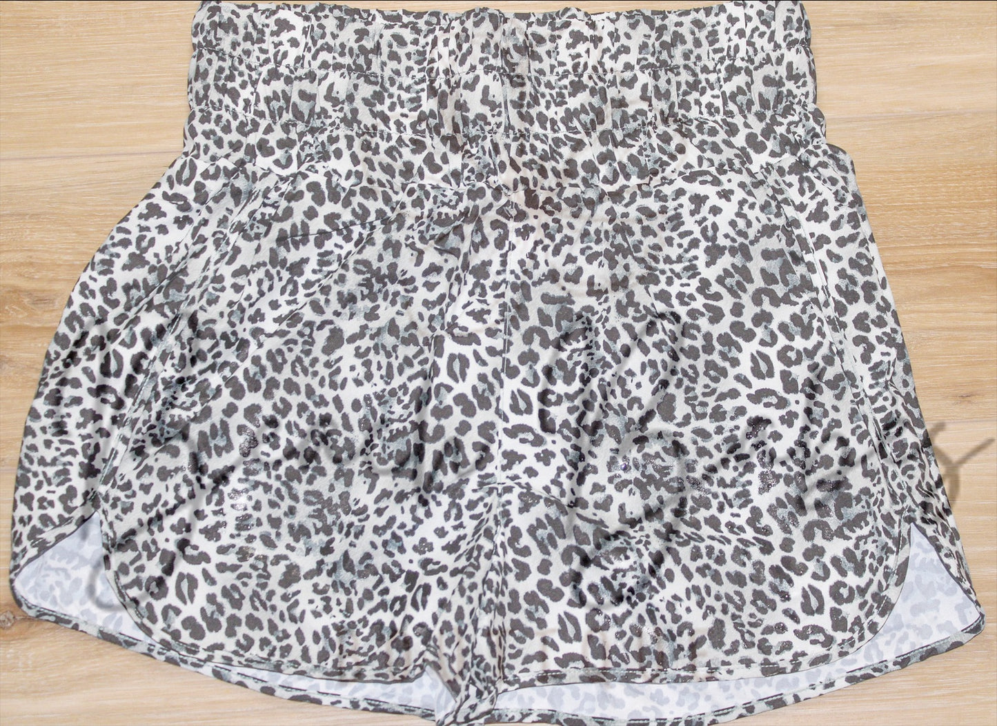 Snow Leopard Print Active Wear Shorts